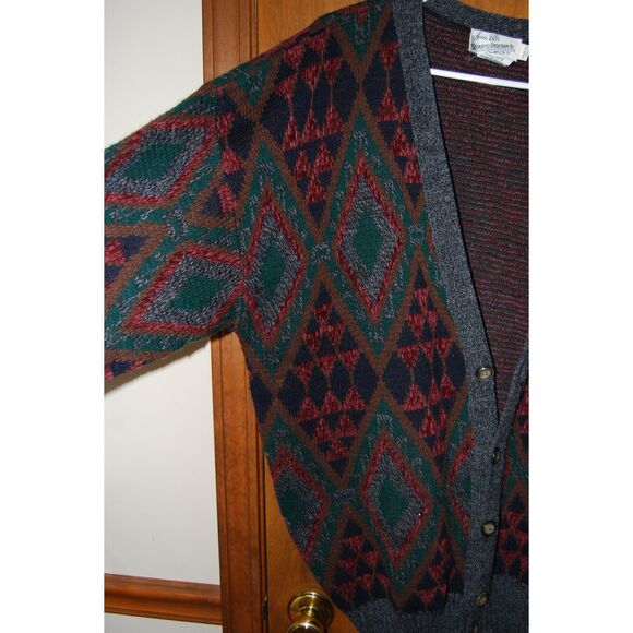 VINTAGE SEARS ROEBUCK MEN'S CARDIGAN MADE IN ITALY - Picture 4 of 4